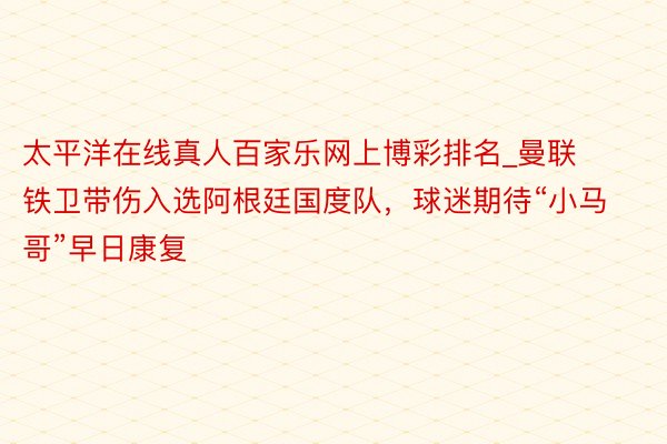 太平洋在线真人百家乐网上博彩排名_曼联铁卫带伤入选阿根廷国度队，球迷期待“小马哥”早日康复